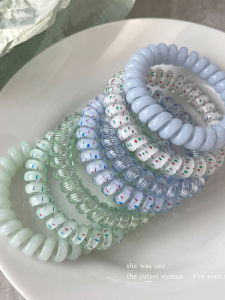WAMEN | Candy Color Dots Gentle Non-Slip Elastic Durable Hair Ties