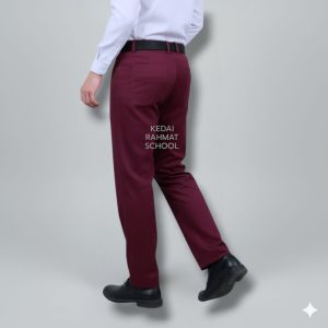 Celana Sekolah SD MI Merah Tua Maroon Bahan Rapilo Tebal Premium