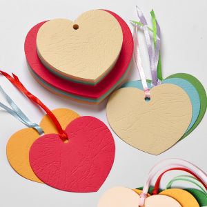 Creative Heart-Shaped Wish Card Greeting Card Handwritten Birthday Card Hard Paper Material Simple Modern Style Festive Supplies