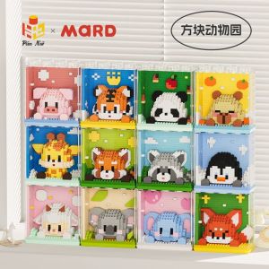 Original MARD Gift Panda Penguin Fox Koala Toy Blocks Zoo Theme Creative Building Blocks Educational Toys for Children