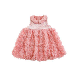 YOEHYAUL | Shiny Bow Princess Dress Warm Fluffy Collar Dress