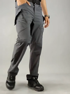 IX9 Tactical Pants Mens Stretch Slim Quick-Drying Pants Outdoor Multi-6Pocket Overalls Waterpoof