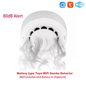 Tuya WiFi/Zigbee Smoke Detector Photoelectric Sensor Fire Alarm Home Kitchen Security System Work With Smart Life APP