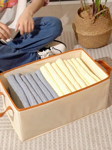 Foldable clothes storage box wardrobe closet drawer storage dustproof non-woven storage box