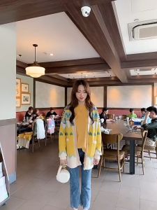 เสื้อคาดิแกน หนาว แฟชั่น หนังสือ ไซส์ใหญ่ เสื้อผญหญิง