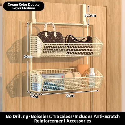 Hanging Multi-layer Door Storage Shelf No Drill