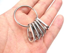 Alloy Carabiner Bottle Hook Keychain Buckle Hanging Padlock Release Keyring Camping Hiking Tents Spring Snap Hook брелки