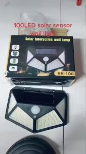 100LED Motion Sensor 3 Modes Human Body Induction Wall Courtyard Solar Light (1800mah Capacity) LED Lighting