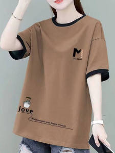 QIAOXIZI | New Large Size Loose Slimming Short Sleeve T-shirt Cotton Top