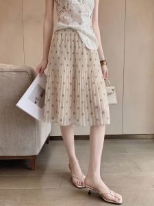 PAIBOLI | Chân Váy Xòe A-line Gọn Gàng Midi Chấm Bi