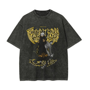 Bandai | ONE PIECE Mens and Womens Washed T-Shirt Trafalgar D. Water Law Summer and Spring Anime Tee Retro Distressed Short Sleeve