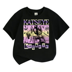 Bandai | KATSEYE Short-sleeved Best-selling Printed Girls Group Mid-sized Casual T-shirt Breathable and Soft Suitable for Adult Girls