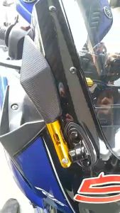 กระจกทรงห้าเหลี่ยม ขาสั้น ใส่ได้ทุกรุ่น กระจก 5 เหลี่ยม งาน CNC มิเนียมทั้งตัว(1คู่)(0254)