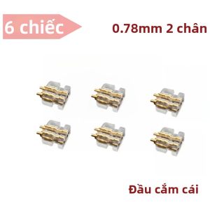 0.78mm Dual Pin Nữ Ổ Cắm DIY HIFI Tai Nghe Jack Kết Nối Âm Thanh Kim Loại Tai Nghe Sửa Chữa Cắm Cho DIY Sửa Chữa Tai Nghe