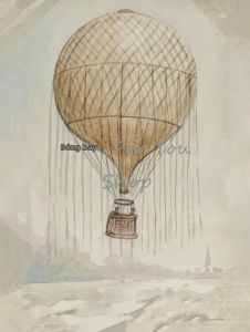 Vintage Thẩm Mỹ Họa Tiết Kẻ Sọc Gấu Thỏ Ngỗng Khí Cầu Nóng Nơ In Canvas Nghệ Thuật Treo Tường Unframed Trang Trí Nhà Poster