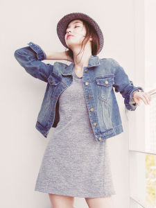 Mooti | Autumn Big Size Short Slim Fit Long Sleeve Student Jeans Jacket