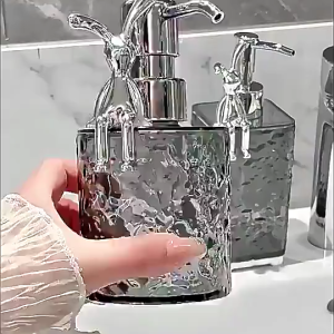 450ML Acrylic Soap Dispenser Bottles Refillable for Kitchen & Bathroom Press Hands & Dishes Liquid Bottle