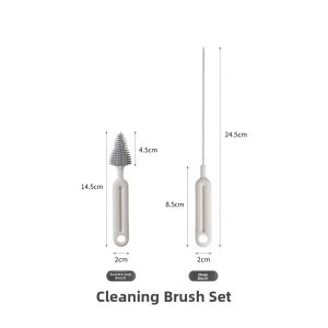 FaSoLa | Silicone Pacifier Bottle and Straw Cleaner Brush with Gravity Ball