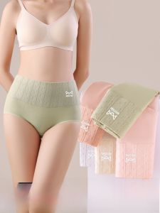 Miiow | Pure Cotton High Waist Womens Underwear Cat Person Triangle Shorts No Butt Pinching Floral Embroidery Comfortable Briefs