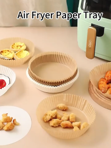 100 PCS Air Fryer Paper Air Fryer Liner Air Fryer Sheet Oil-proof Parchment Paper Non-Stick Air Fryer Liners Baking Sheet 6.3" 100 PCS Paper Disposable