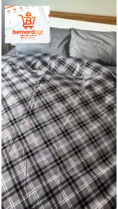 3-in-1 Bedsheet  Premium Quality Brown Geometric Pattern Durable Design 1 pc Fitted Sheet with 2pcs Pillowcases