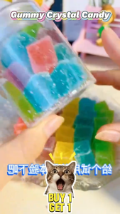 Vinafood Crystal Gummy Candy – No Sugar Added | Colorful Soft & Chewy Sweets | 100g / 250g / 500g