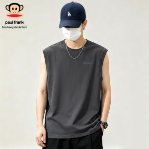 Paul Frank | Áo Vest Bông Vai Rộng Mùa Hè Thể Thao Phong Cách Bình Thường