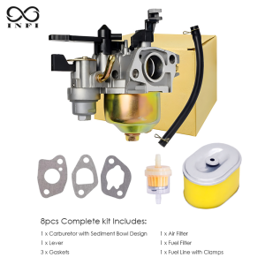 8pcs Carburetor Kit for Honda GX160 GX200 5.5HP 6.5HP Predator 212cc Engines Fits Lawn Mowers Pumps Pressure Washers Go-Kart