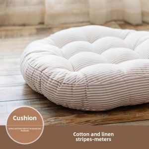 Extra Large Thickened Striped Cushion Modern Minimalist round Dining Chair Cushion Tatami Floor Mat All-Season Warm Computer Seat Cushion