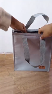 Tas Isolasi Aluminium Foil JTF Multifungsi - Tote Lunch Bag tas bekal makan siang sekolah kuliah kerja traveling totebag