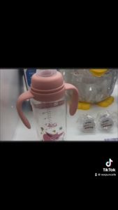 Bình Sữa Cổ Hẹp Aki nhựa PP 180ML - 240ML (Tặng 1 núm vú cổ hẹp)