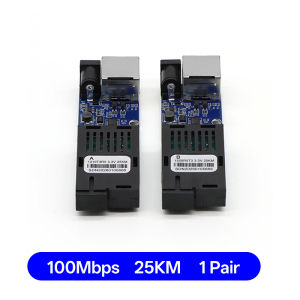 BIDI Single Fiber Media Converter PCB Module 1F1E SC to RJ45 Gigabit 100Mbps Bare Board For Security IP Camera Network Extension