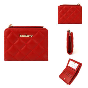 Baellerry Luxury Womens Short Wallet Fashion Card Holder Pure Color Coin Purse Multi-Slot Design for Credit Cards And Cash