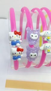 Bando Anak Lucu Karakter Kartun 3D Bando Polos Lucu Gaya Korea Aksesoris Rambut Anak Wanita Headband Polos Warna-Warni Motif Kartun Import PTT