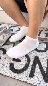 Combo 10 đôi tất cổ thấp nam nữ trơn GOMTAT chất liệu cotton êm chân hút ẩm thoáng khí khử mùi - GOM-KLB-TRONNGAN-CB10