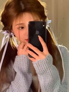 Jepit Pita Ala Jennie Hairclip Long Ribbon Kpop Clip Pita Double Simple Polos Coquette Satin Silk Korean Aksesoris Aesthetic