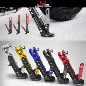 (19-25cm) Motorcycle Adjustable Height Side Stand CNC Foot Bracket Side Stand Motorcycle Accessories Modification Foot Kickstand Durable Adjustable