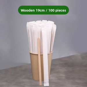 Defasilk | Thickened Wooden Coffee Stirrer with Individual Packaging