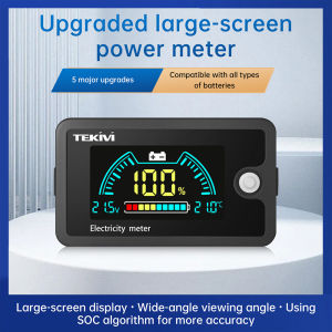 DC 8-100V LCD color screen displaytwo-wire voltage power indicator for ternary/lithium iron/acid batteries temperature display