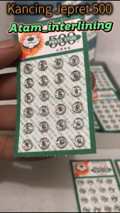 1 Lembar isi 24 pasang | Kancing Jepret 500 Asli Jepang Diameter 6mm Silver | Kancing Cetet | Kancing Tekan | Kancing Knop | Kancing Popper tich | Snap Button | Kancing Jepret Kualitas Tinggi