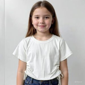 CAUAPPAREL PAKAIAN ANAK T-SHIRT CROP SERUT PEREMPUAN COTTON COMBAD BERKUALITAS DISTRO