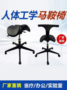 Saddle Chair Ergonomic Stool Backrest Dental Operating Room Horse Riding Chair Adjustable Swivel Chair Laboratory Work Chair