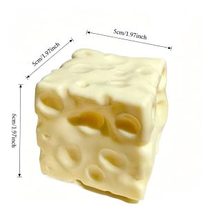 Jumbo Vaseline Cheese Squishy Toy Large Cheese Cube Stress Ball TPR Soft Squeeze Fidget Toy Shapeable Non Rebound Sensory Toys