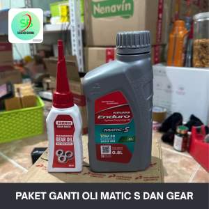 Paket Ganti Oli matic S sae 10w-30 dan gear matic