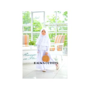 Marwah Kids Others Gamis Putih Anak Manasik Haji Mix Brukat Free Hijab Usia 2-14 Tahun Terlaris 2023