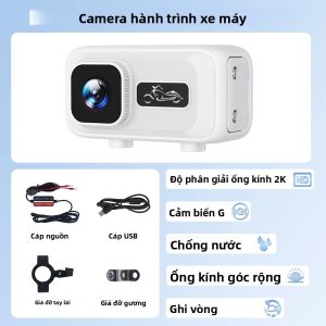 Camera Xe Máy MT100 2K HD Điều Khiển Qua Ứng Dụng WiFi Chống Nước IP65 140 Độ °   Lens Loop Record 128GB Chống Chịu Nhiệt Độ -25 ° C~55 ° C