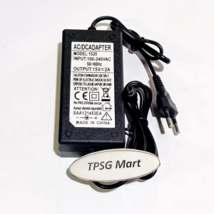 Nguồn Adapter DC 15V - 2A (2000mA) / Đầu cắm 5.5mm x 2.1mm (Adapter dây liền)