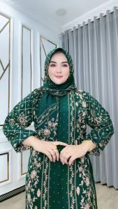 Pakaian Gamis Wanita Storjoan Padi – Gamis Adem Berhijab Dengan Siluet Anggun