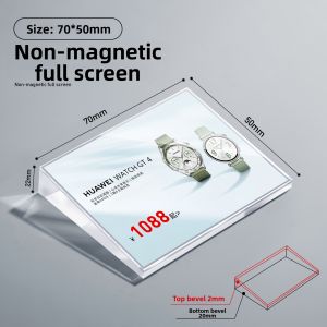 NUOXUNDE | Acrylic Magnetic Display Stand Price Tag Exhibition Strong Magnet Table Sign Product Information Showcase Small Display Card