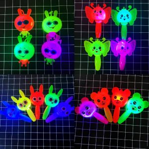 Glowing Animal Toys That Sound When Squeezed Handheld Fun Stress Relief Toys for Children Street Vendors Hot Sale Items